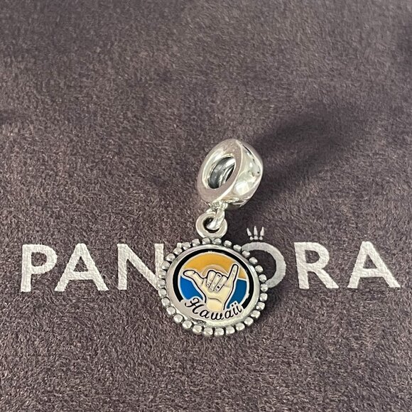 Pandora Hawaii Shaka Aloha Dangle Charm - Picture 1 of 4